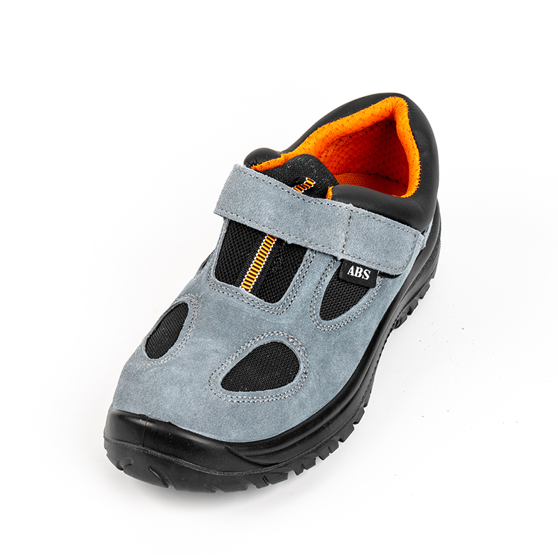 SS106 pustende mesh ståltå vernesko i semsket skinn